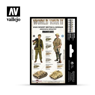 WWII Desert British and German Armour & Infantry