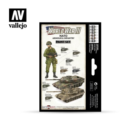 WWIII Team Yankee NATO Armour & Infantry Paint Set