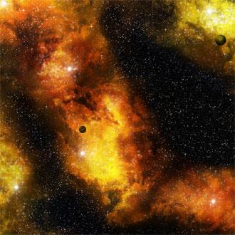 Fiery Nebula Space Mat (36'' x 36'')