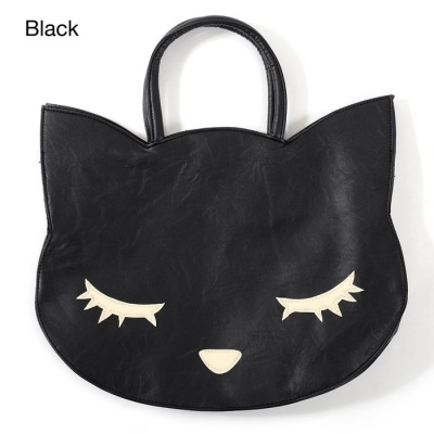 Pooh-Chan Black Vinyl Tote Bag