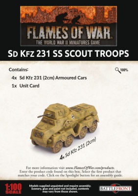 Sd Kfz 231 SS Scout Troop (x4)