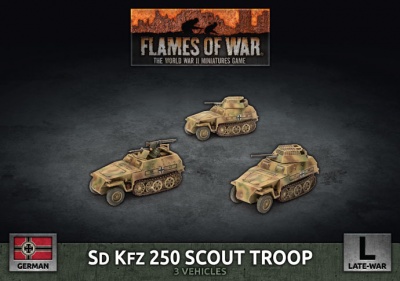 Sd Kfz 250 8cm/7.5cm/2cm Scout Platoon (x3 Plastic)