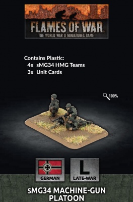 MG34 Machine-gun Platoon (x4 Plastic)