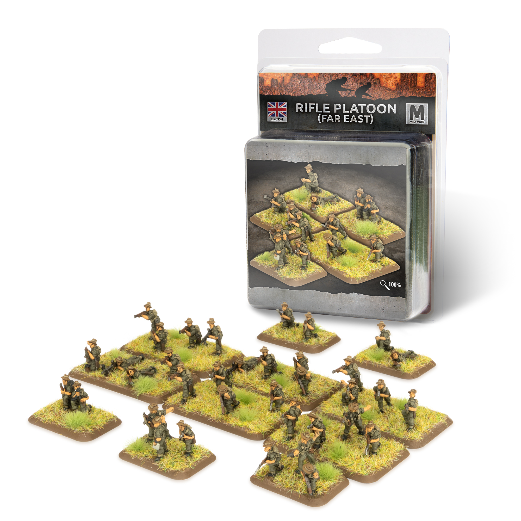 Flames of War: Mid War: British Rifle Platoon - Pacific (BR822 ...