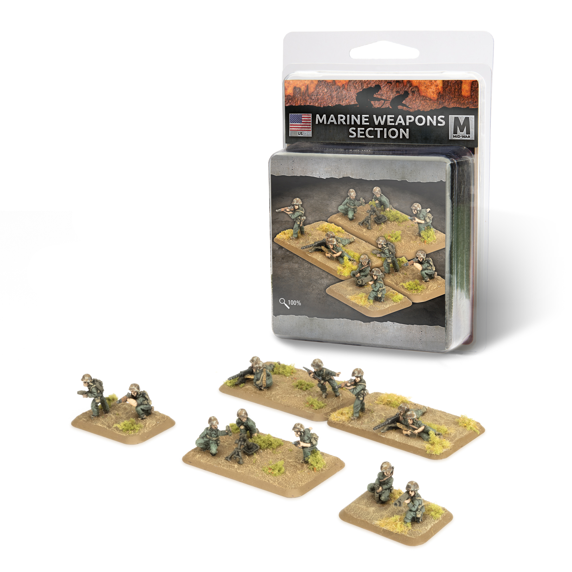 Flames of War: The Pacific: USA: Marine Weapons Section (US813 ...