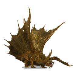D&D Icons of the Realms Premium Miniature pre-painted Adult Gold Dragon 25 cm