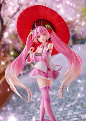 Vocaloid PVC Statue Sakura (Hatsune) Miku 2nd Season New Written Japanese Umbrella Ver. 20 cm